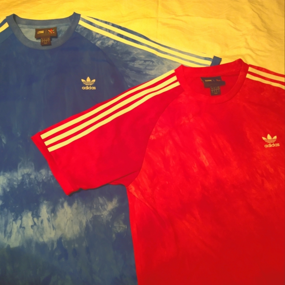 Bundle of 2 Human Race Adidas Originals by Pharrell Williams Three Stripes Tees